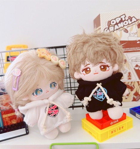 现货娃衣10cm棉花娃娃海星体正常体15CM连帽帽白色卫衣黑衣服换装