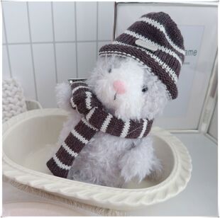 仅衣服】jellycat18cm厘米little卷毛小猪羊狗猫咪雪人帽子围巾