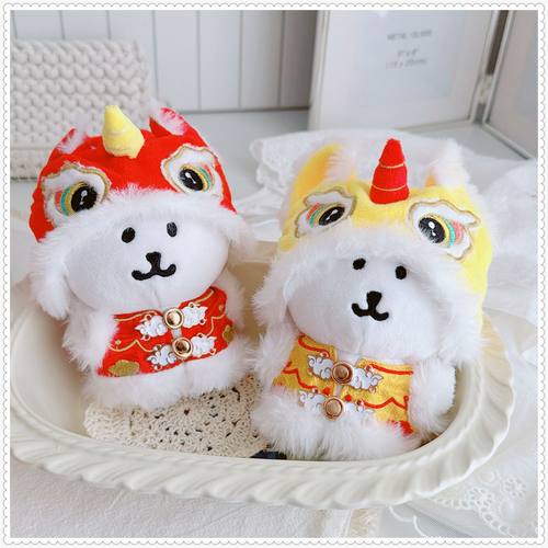 仅娃衣 自嘲熊娃玩偶挂件衣服套装10cm娃用棉花娃娃换装新年马甲