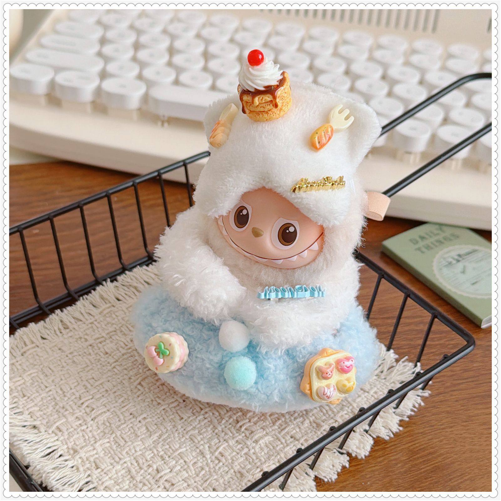 拉布布四代4.0娃衣套装衣服Labubu娃娃衣公仔替换可爱斗篷暖乎乎,模玩/动漫/周边/娃圈三坑/桌游,棉花娃娃/毛绒玩具娃衣,淘宝优惠券,粉丝福利购,淘宝优惠卷