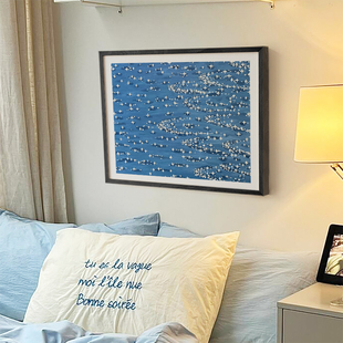 星辰大海北欧ins挂画卧室小众艺术原木餐厅电表箱装饰画开关遮挡