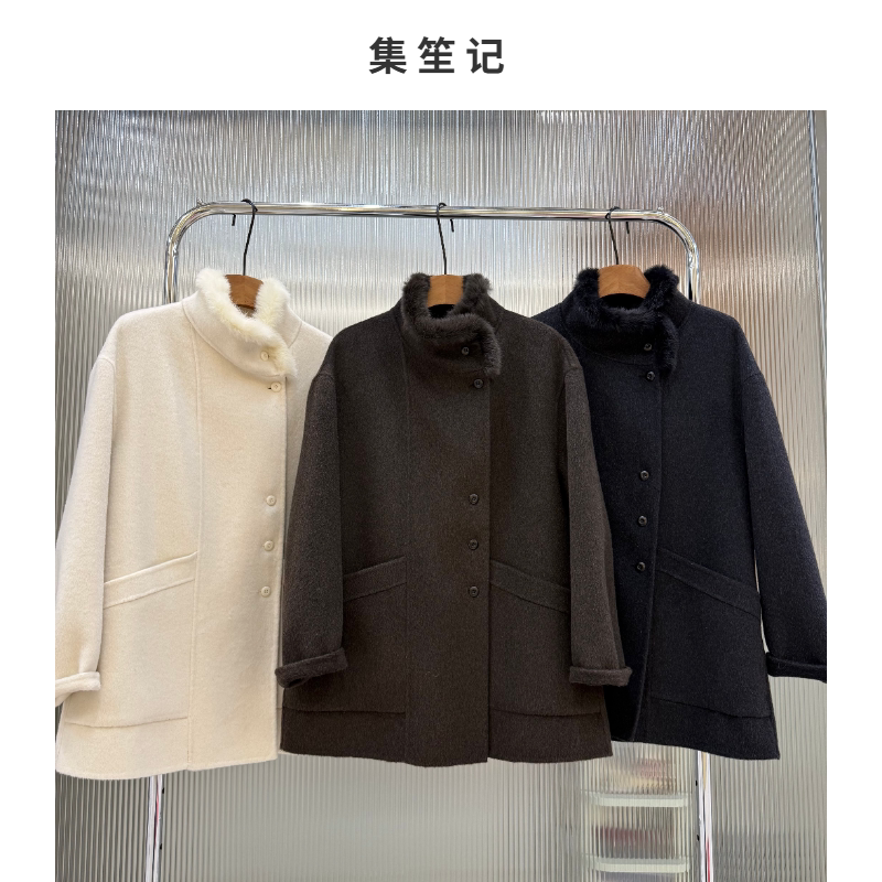 中长款羊绒双面呢大衣女韩系通勤