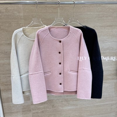 韩系双面羊绒大衣短款