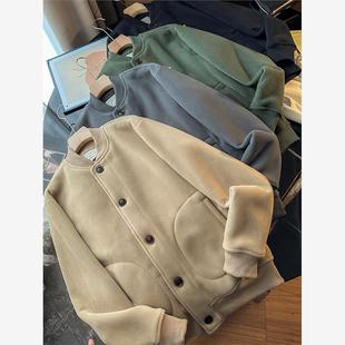 休闲百搭加绒加厚棒球服立领夹克外套秋冬 情侣款 出K单 木巨599