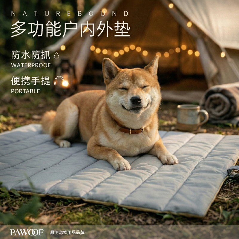 狗狗户外垫子便携露营防水垫车载防脏垫狗狗野餐垫随行可折叠防抓
