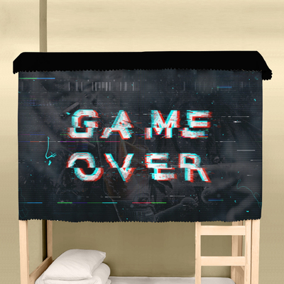 床帘关机电视台休息游戏结束gameover学生宿舍寝室上下铺遮光蚊帐
