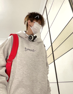 上衣外套 国潮美式 FORHUG涂鸦字母印花连帽卫衣男秋冬季 2024新款