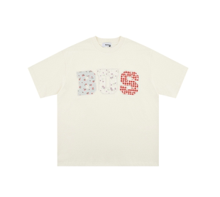 男女同款 CUWU T恤 复古碎花字母印花设计感小众短袖 美式