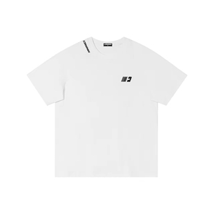 男女同款 美式 T恤 宽松百搭短袖 复古纯棉字母印花潮牌休闲打底衫