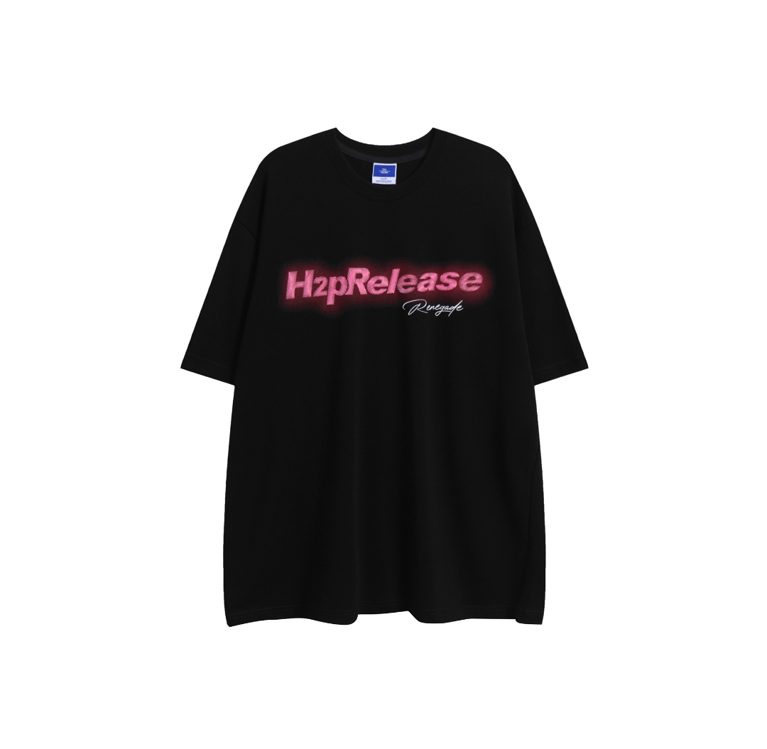【熊梓淇主理】H2P 基础字母Logo印花宽松休闲短袖T恤 男女同款