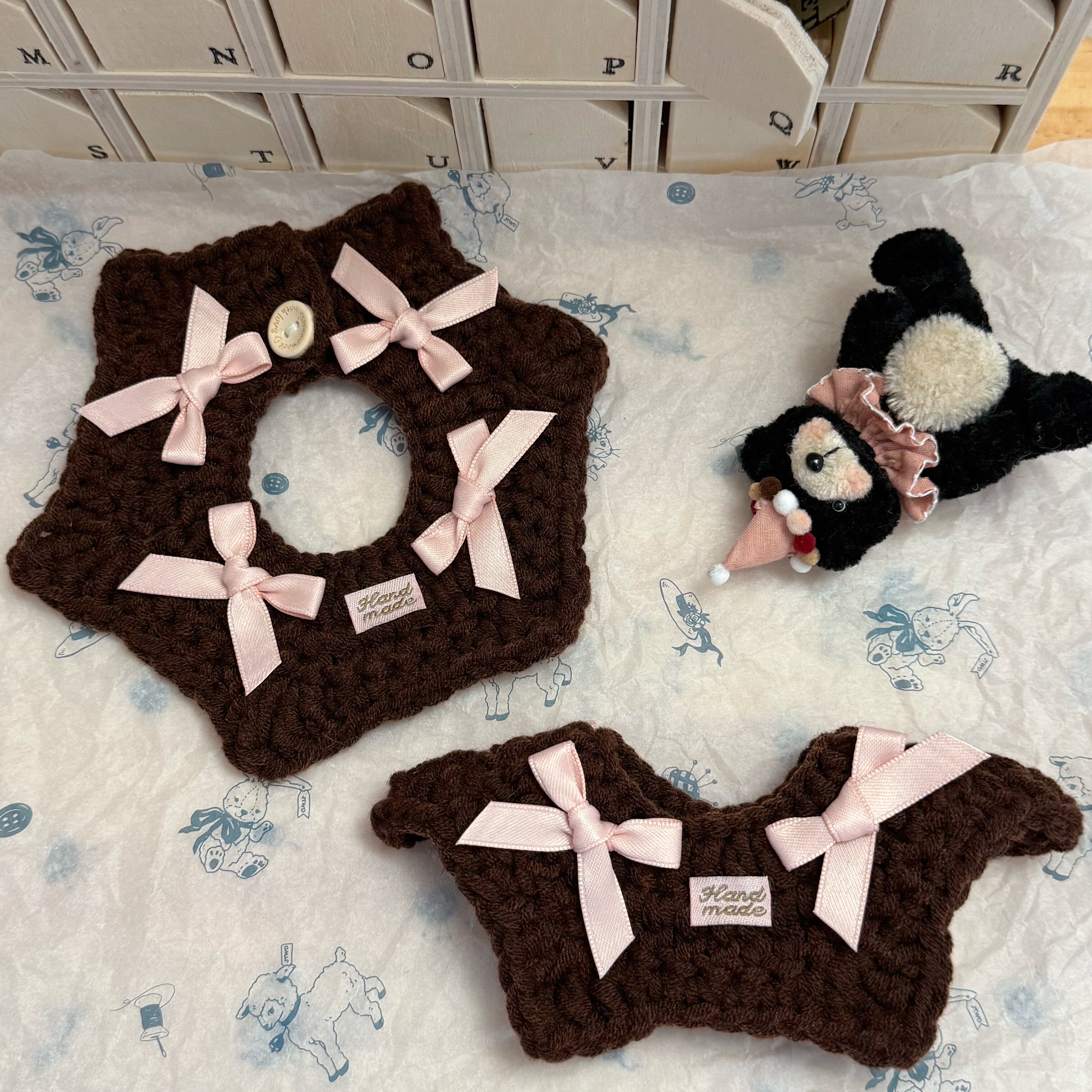 甜美蝴蝶结猫咪围兜宠物围巾狗狗口水巾德文博美围脖拍照饰品领结