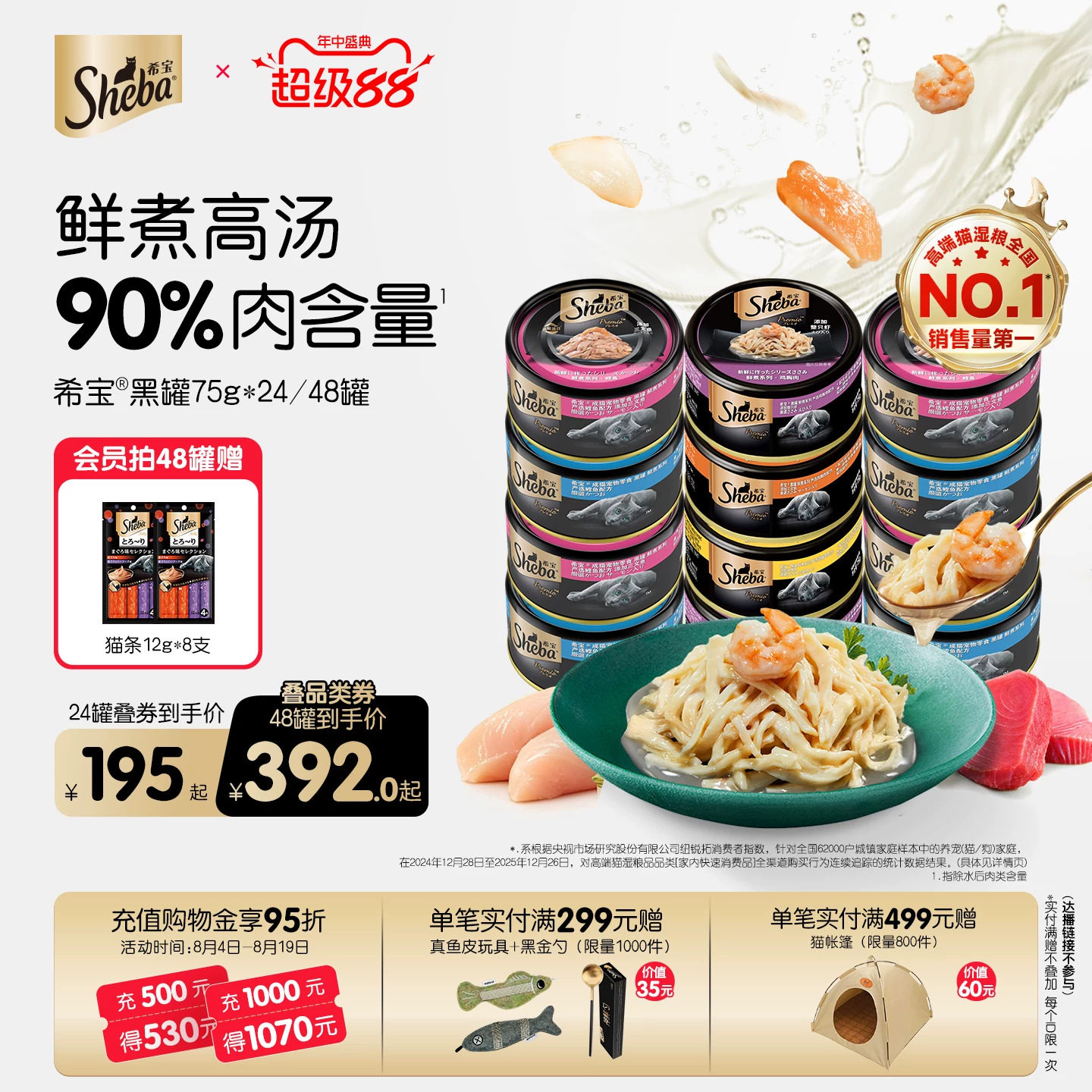 希宝黑罐进口猫罐75g*24 106元 - 86线报