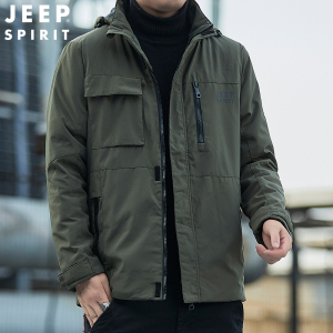 JEEP吉普棉衣男加厚保暖冬季2023新款男棉服大码宽松工装外套棉袄