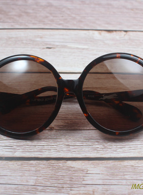 外贸潮款细作轻盈大圆框太阳眼镜