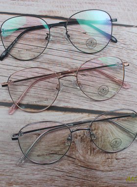 新货正品轻盈复古文艺小圆框金属近视眼镜框光学架男女多色50171