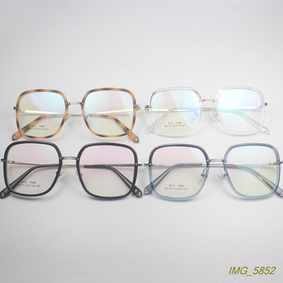 新货tr90框金属腿大框近视眼镜