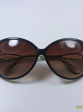 原单高端进口板材加金属太阳眼镜时尚轻盈女士防UV潮墨镜黑色156