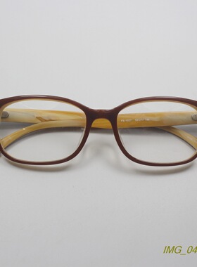 高端手造进口板材近视眼镜框经典时尚方框男女眼镜架棕色1027