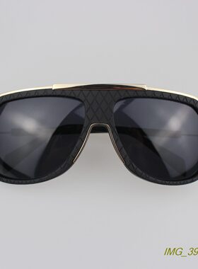 潮款复古飞行员黑色太阳眼镜