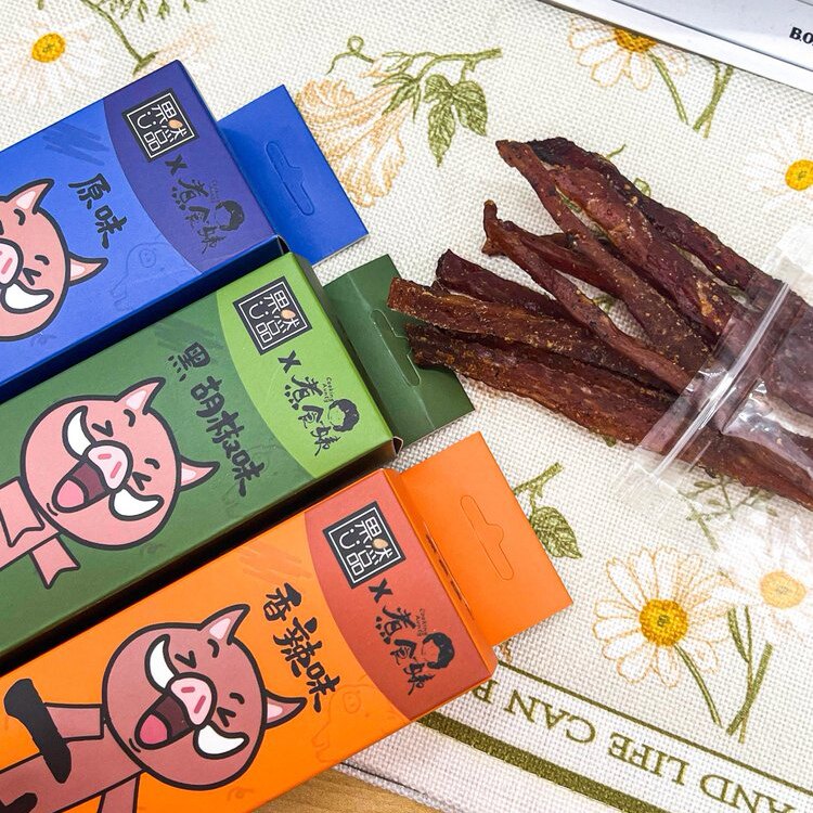 果然U品一根猪肉脯30g*3盒香辣黑胡椒原味猪肉棒手撕猪肉干猪肉条