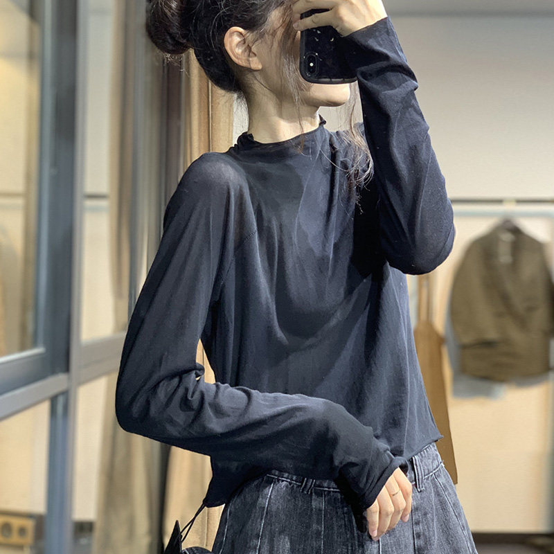 长袖韩版薄料强粘棉女