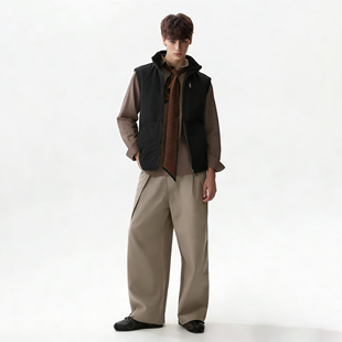 马甲情侣潮 外套夹克男高级感羊羔毛工装 大黄怪美式 叠穿无袖