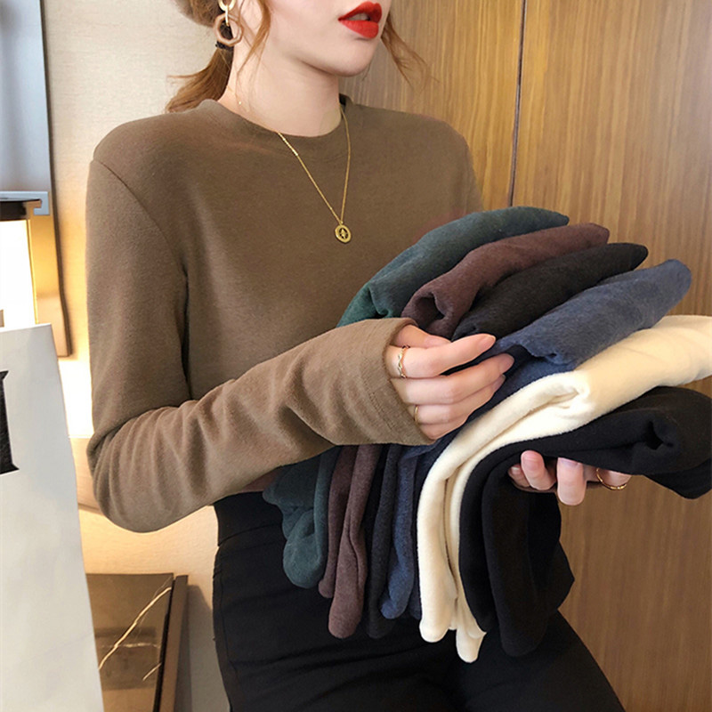 德绒打底衫女春秋冬款