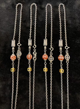 S925纯银复古做旧万能银链子