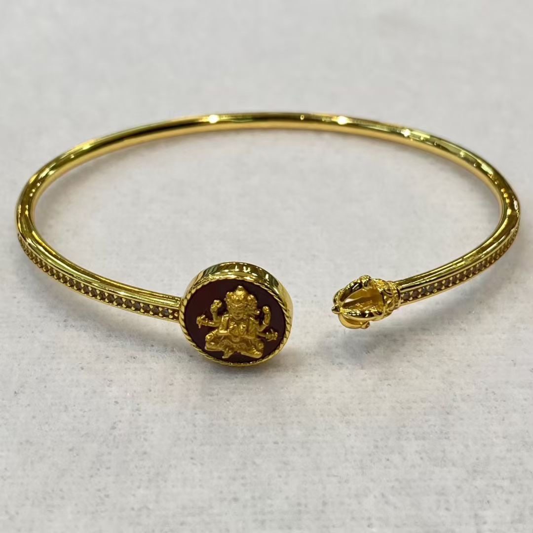 【藏玺物与悟/缘】925银精工镶嵌M利支天手镯藏式民族风钉子手环,饰品/流行首饰/时尚饰品新,银饰手镯,淘宝优惠券,粉丝福利购,淘宝优惠卷