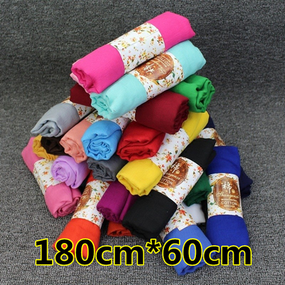 纯色人造棉麻丝巾女春夏秋冬四季通用文艺青年活动礼品福利围巾男