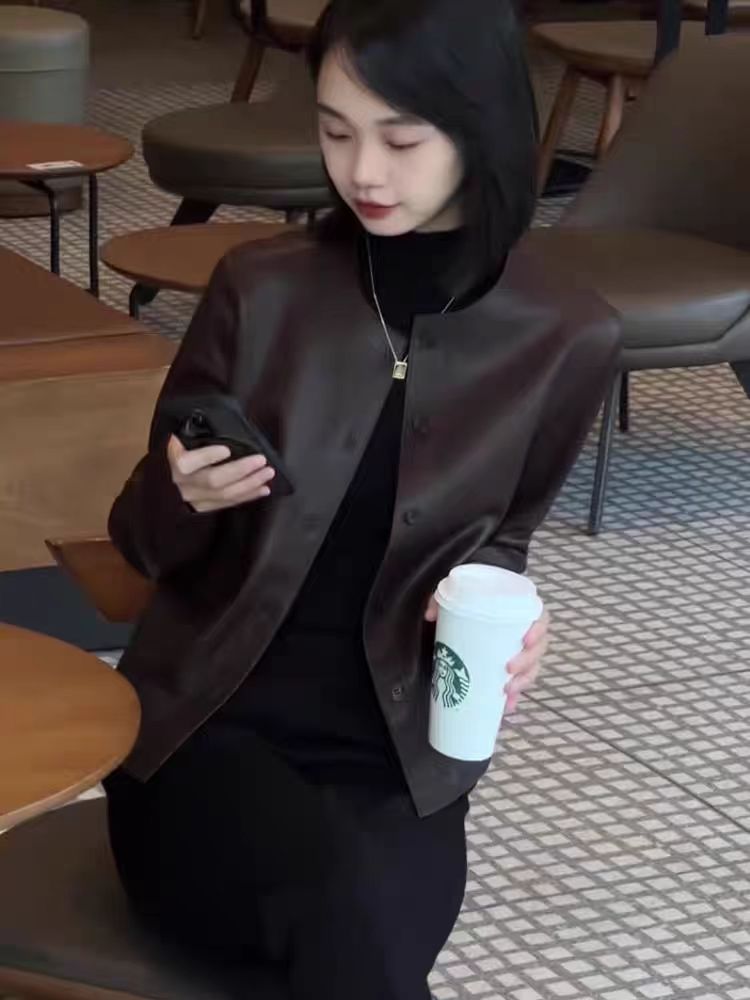 个性酷飒风女装高级感皮衣2025新款今年流行爆款黑色短款休闲外套