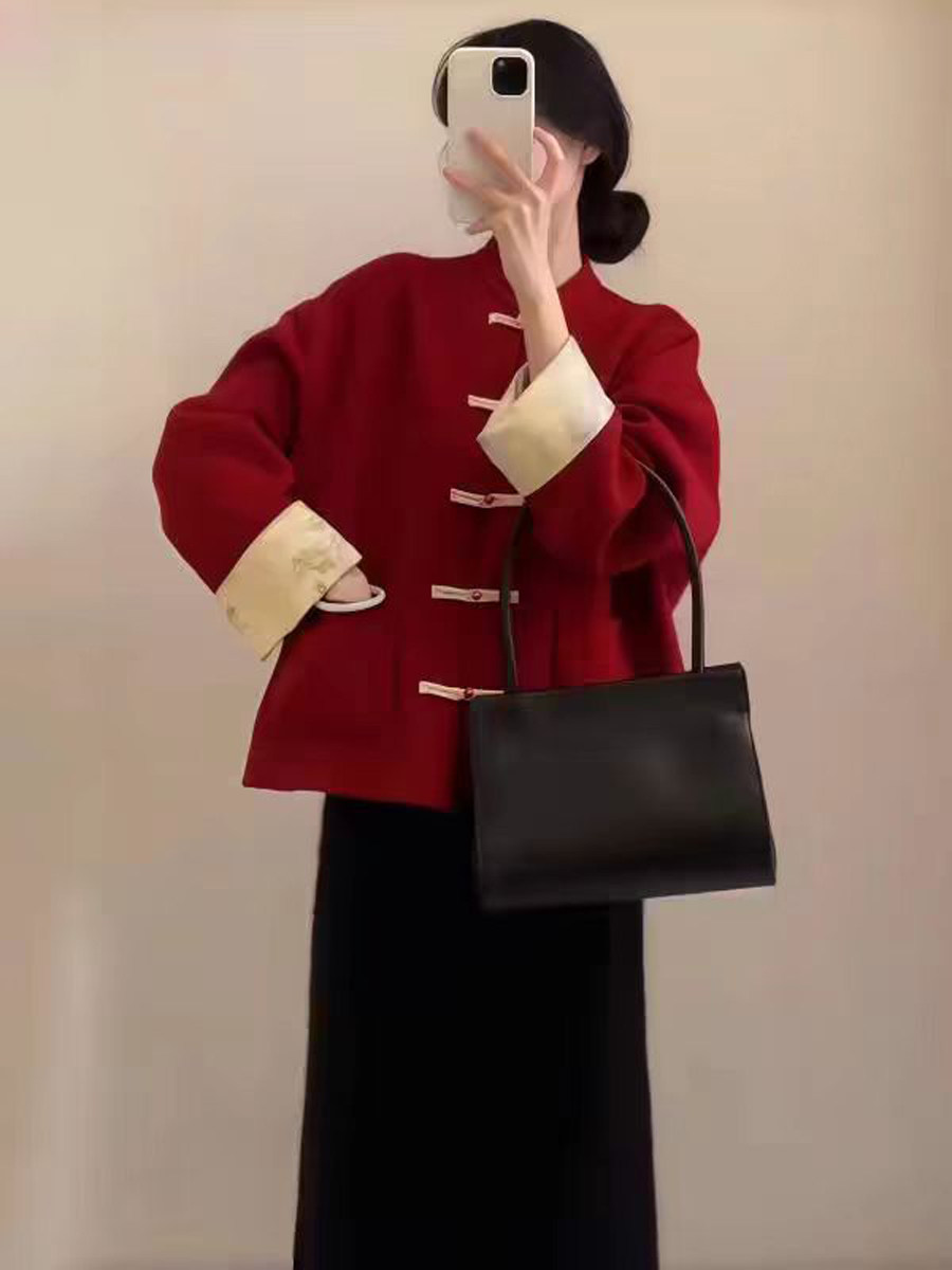 红色国风外套新中式套装女2025新款旗袍重要场合喜庆可穿平时礼服,女装/女士精品,连衣裙,淘宝优惠券,粉丝福利购,淘宝优惠卷