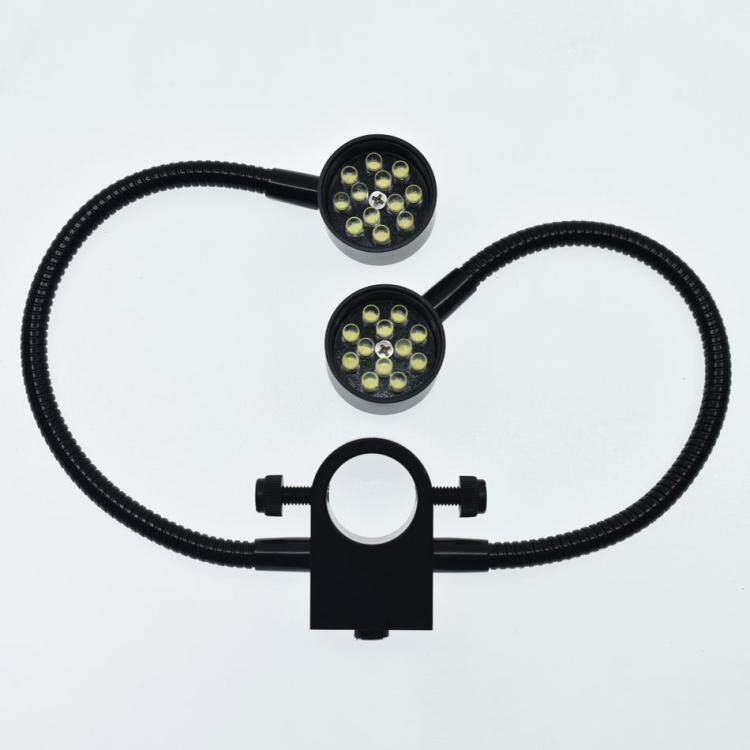 工业显微镜万向双管LED可调节侧光源照明灯环管直径22MM 25MM 32M