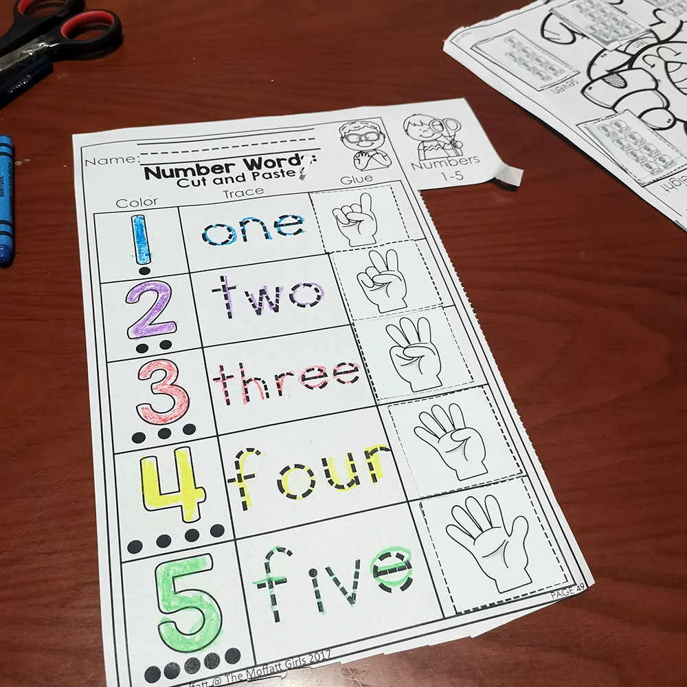 【剪贴涂色】幼儿园10以内加减法天天练口算题算术练习算数作业纸