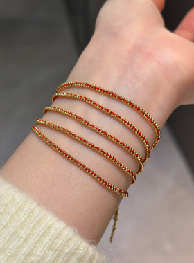 洗手不用摘的本命年红绳手链