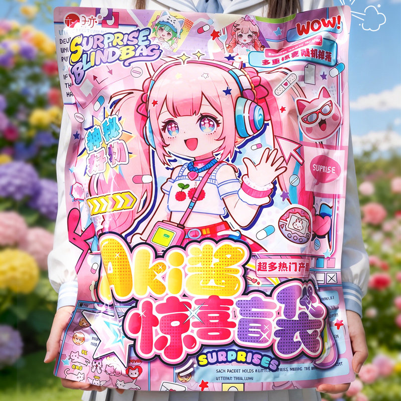 Aki酱惊喜盲袋超大豪华惊喜袋文具盲袋 卡通学生礼物创意幸运礼包