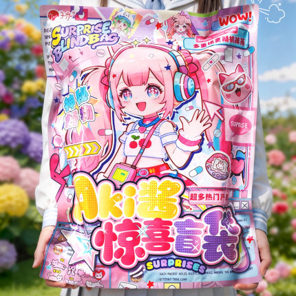 Aki酱惊喜盲袋超大豪华惊喜袋文具盲袋 卡通学生礼物创意幸运礼包