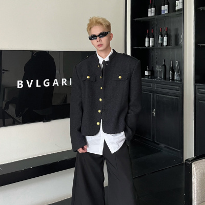 中式立领小香风宽松短款外套