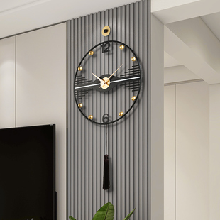 个性 高档家用网红挂饰 饰时钟现代简约时尚 钟表挂钟客厅创意挂墙装