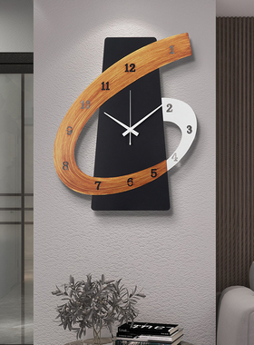 北欧风挂钟客厅个性创意时尚免打孔家用装饰钟表家用大气网红时钟