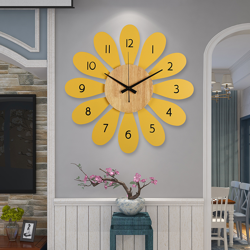 客厅家用简约装饰静音免打孔挂钟