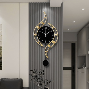 钟表客厅挂钟家庭背景墙2025新款 饰时钟现代简约网红高档石英钟 装