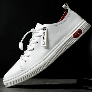 秋冬透气真皮运动休闲鞋韩版英伦百搭潮流板鞋35 36 37小码男鞋子