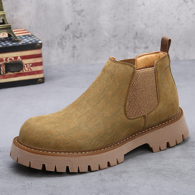 皮切尔西靴男士2025新款男鞋百搭