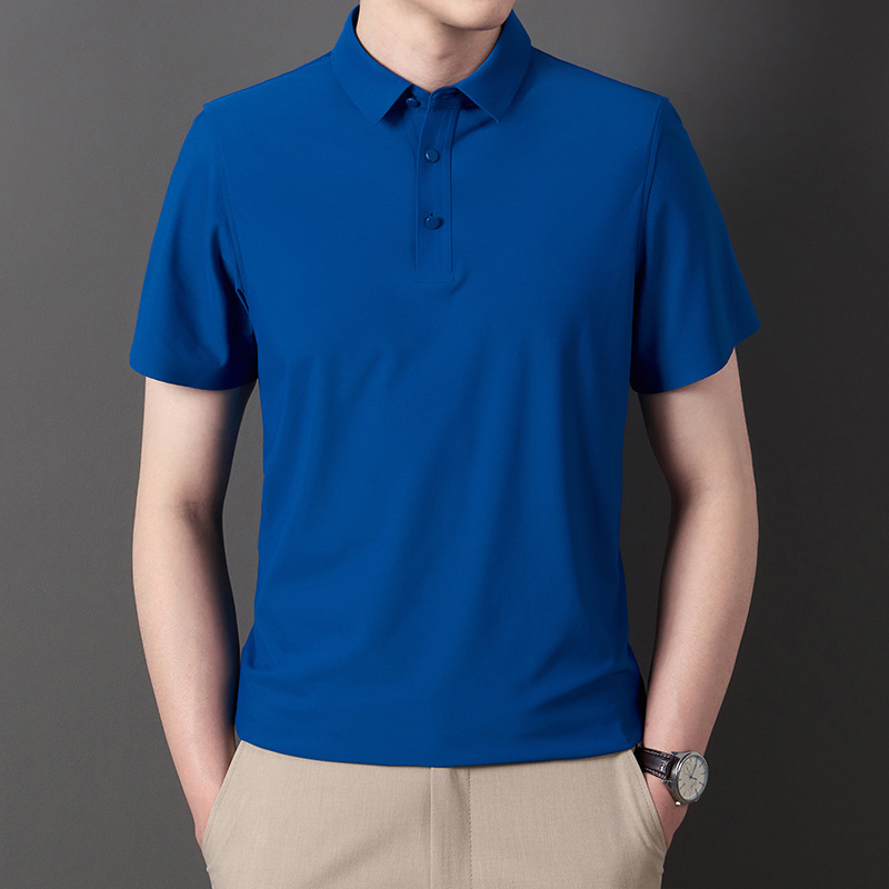 爆款速干男装爸爸装商务休闲上衣短袖半袖夏季运动衫中老年T恤衫