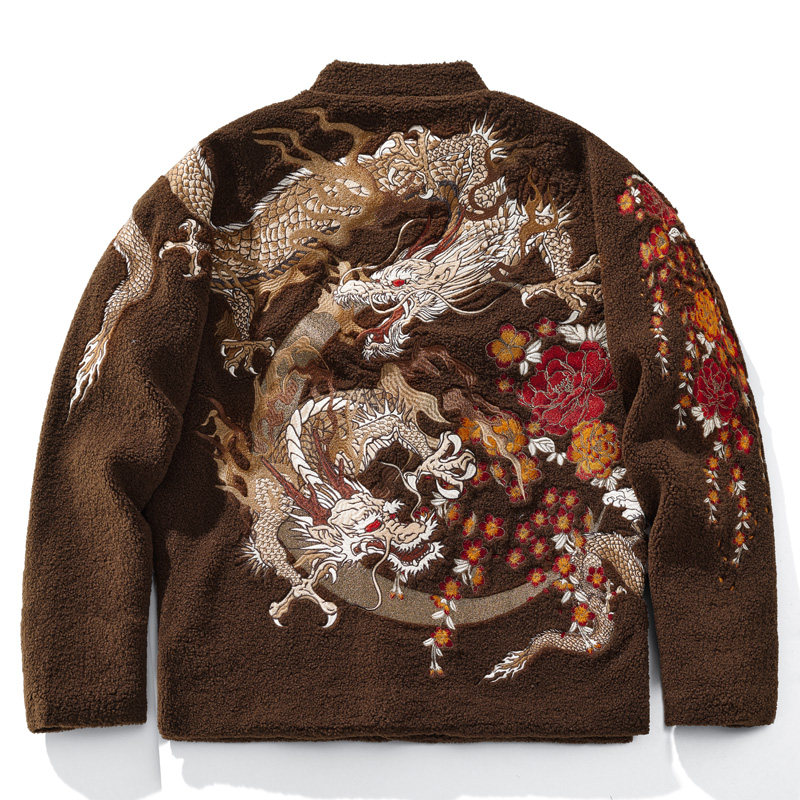 盘扣中国风外套棉衣棉服羊羔绒