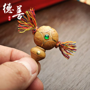 尼波尔麒麟眼三通四角麒麟眼菩提三通DIY搭配小凤眼文玩配饰百搭