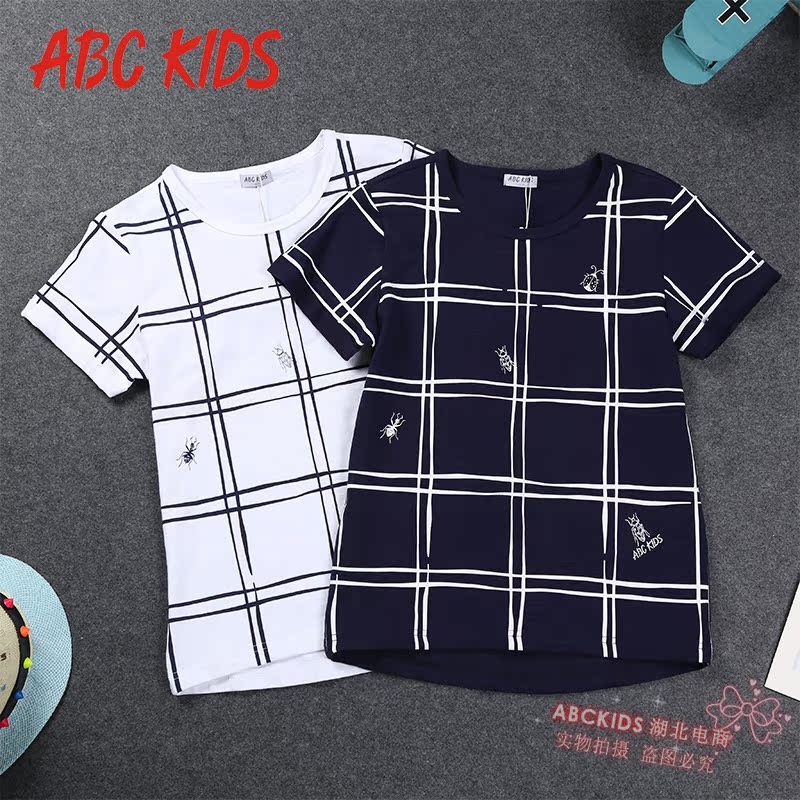 abckidsÄÐͯװ2018ÏÄ¿îÕýƷѧÉúÖдóͯʱÉиñ×Ó´¿ÃÞTÐô¶ùͯ¶ÌÐäÉÀ