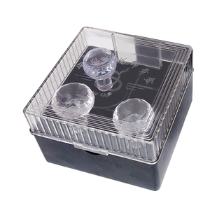 Arxin亚信印章盒子 收纳盒 多格可调 公章盒便携 光敏原子橡胶电子章圆形 塑料壳 外勤出差银行办事盖章