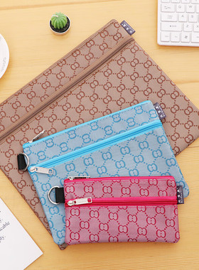 BDM贝多美文件袋牛津布双层文具袋A4/A5/A6房本票据零钱资料收纳袋结实拉链顺高效整理有序025